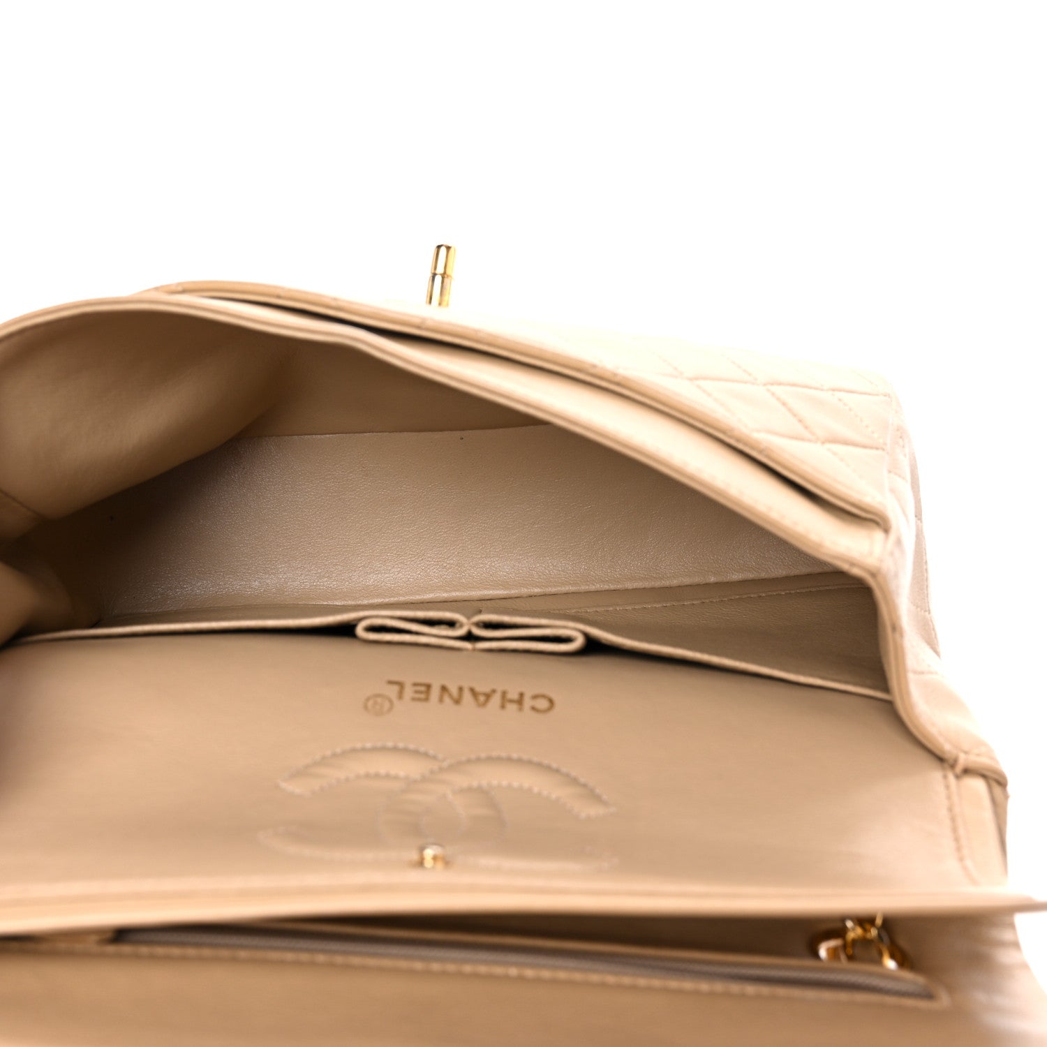Chanel Lambskin Quilted Small Double Flap Beige 5 of 23