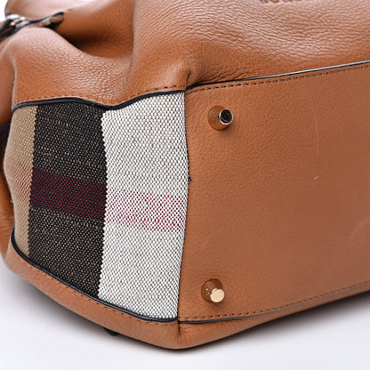 Burberry Grainy Calfskin House Check Small Maidstone Saddle Brown 9 of 11