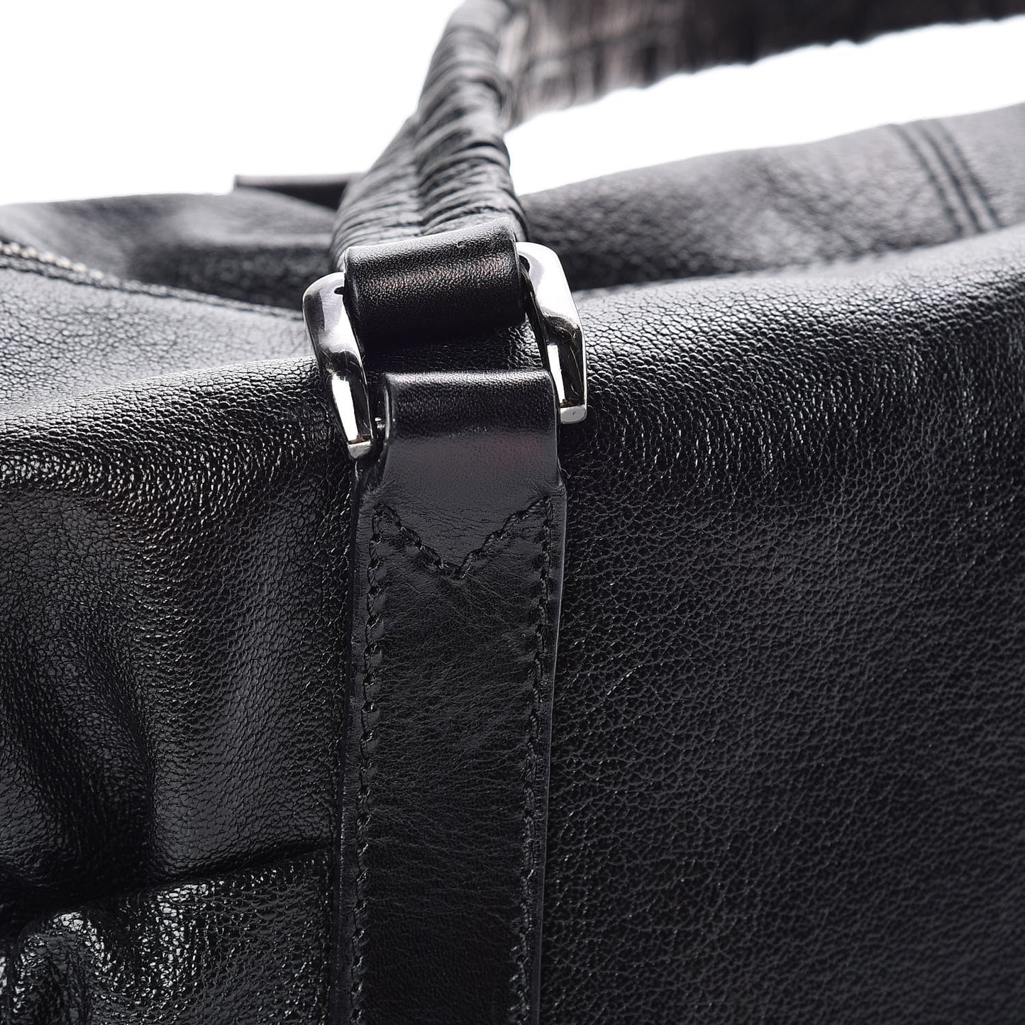 Grainy Calfskin Tote Black