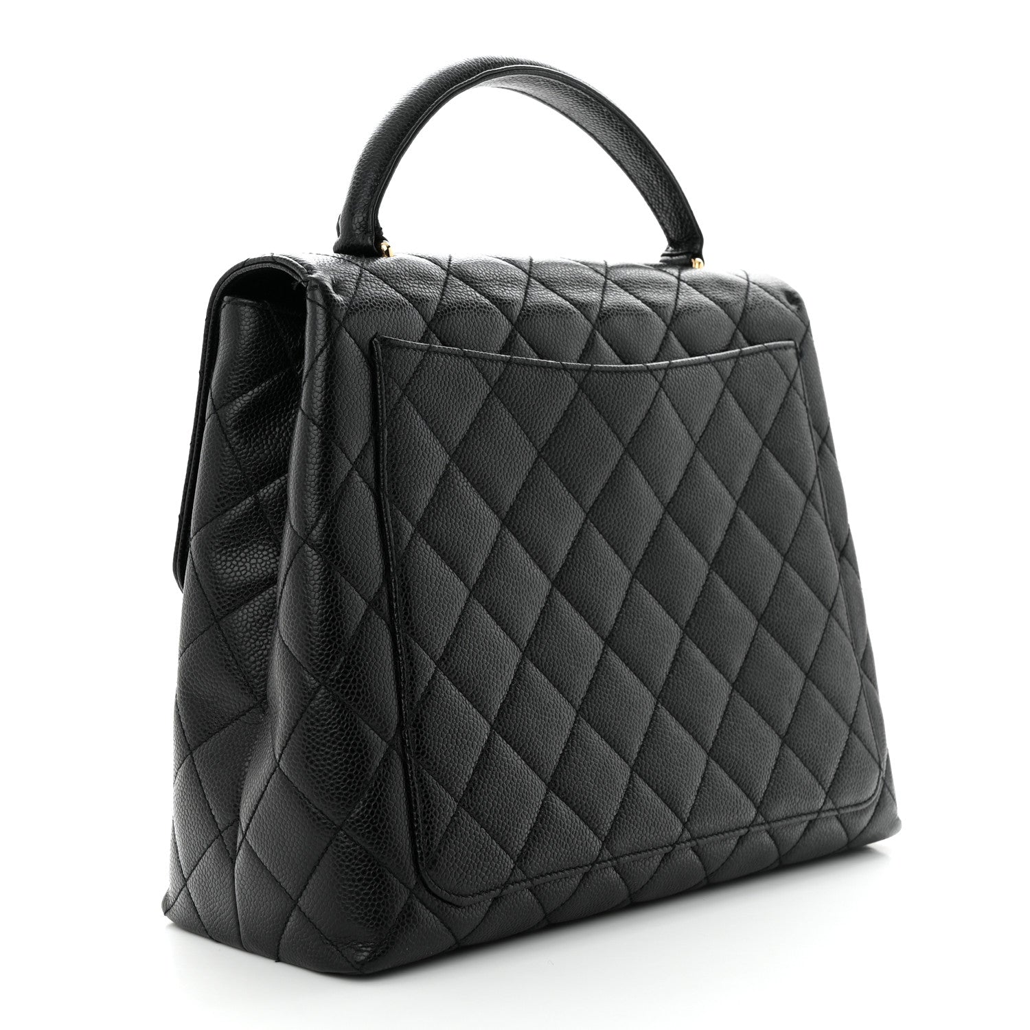 Chanel Caviar Quilted Jumbo Kelly Flap Black 3 of 16