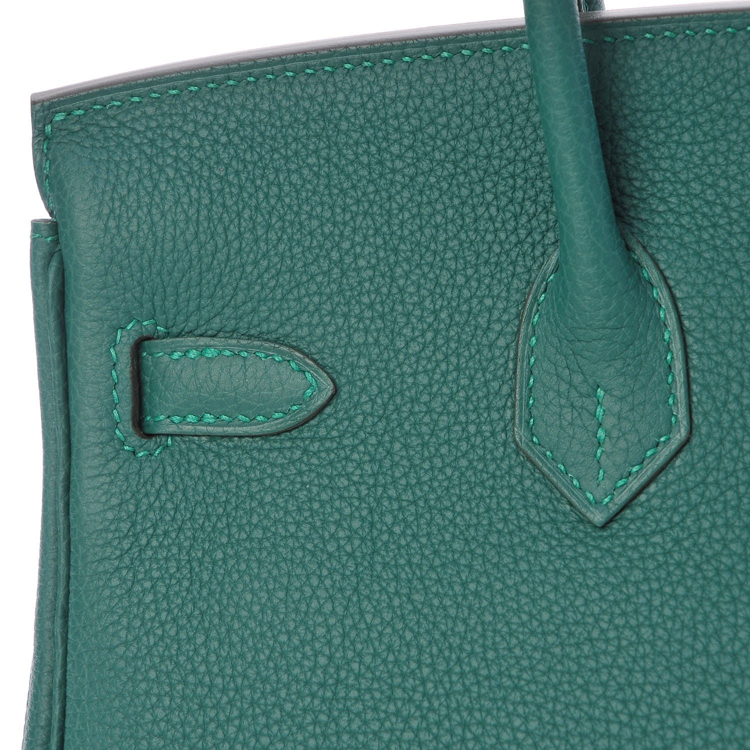 Hermes Togo Birkin 25 Malachite 27 of 35