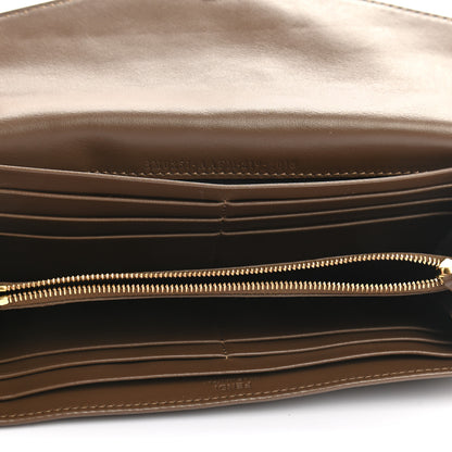 Fendi Vitello Soft F is Fendi Bi-Color FF 1974 Embossed Continental Envelope Wallet Maya Black 4 of 8