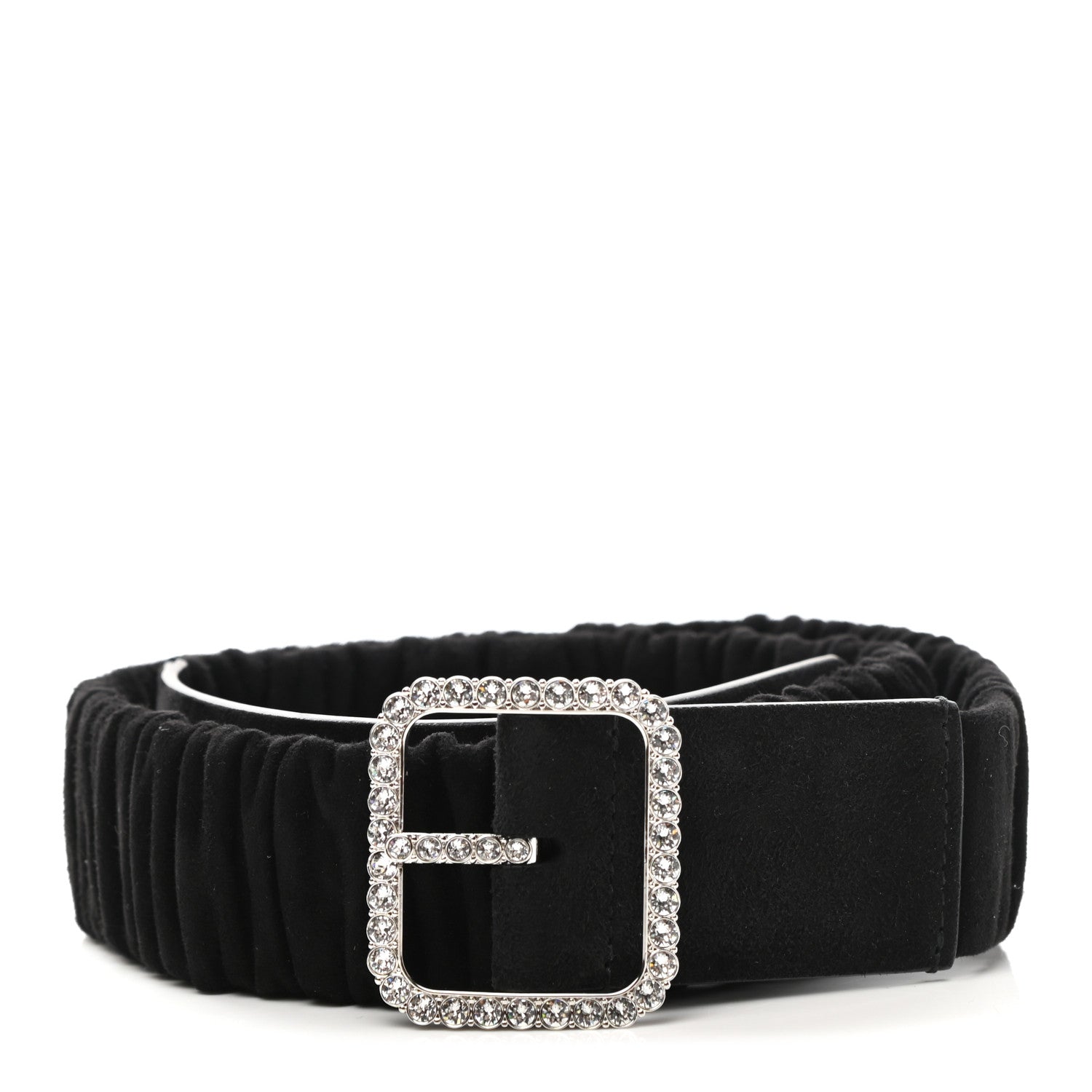 Chanel Suede Crystal CC Belt 85 34 Black 1 of 8