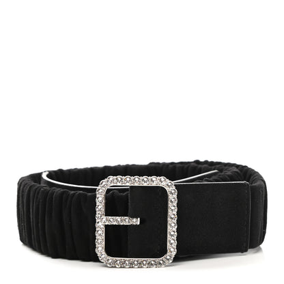 Chanel Suede Crystal CC Belt 85 34 Black 1 of 8