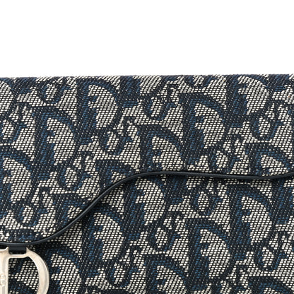 Christian Dior Monogram Saddle Wallet Navy 7 of 13