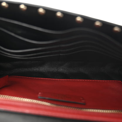 Valentino Garavani Lambskin Rockstud Spike Wallet on Chain Black 5 of 10