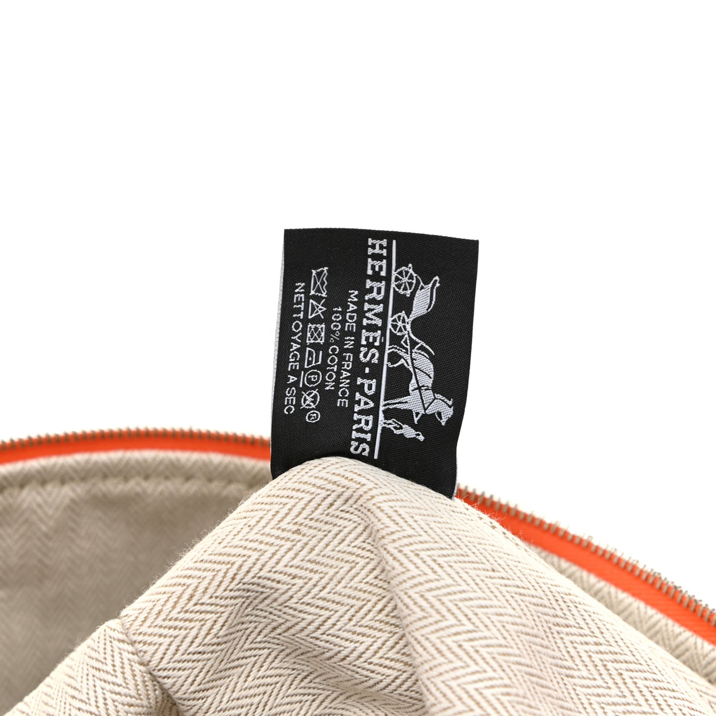 Canvas Large Bride-A-Brac Pouch Orange Feu Burgundy