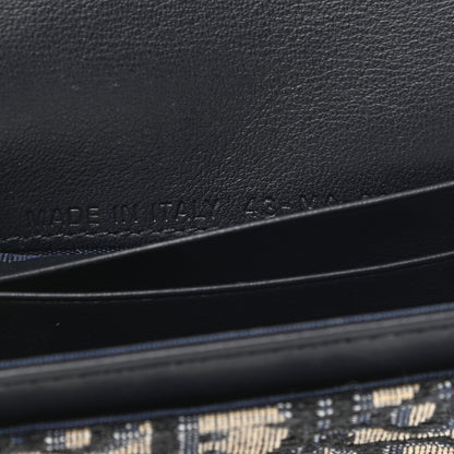 Christian Dior Oblique Saddle Card Holder Blue 7 of 8