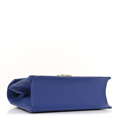 Chanel Calfskin Quilted Chevron Small Single Flap Blue 4 of 13