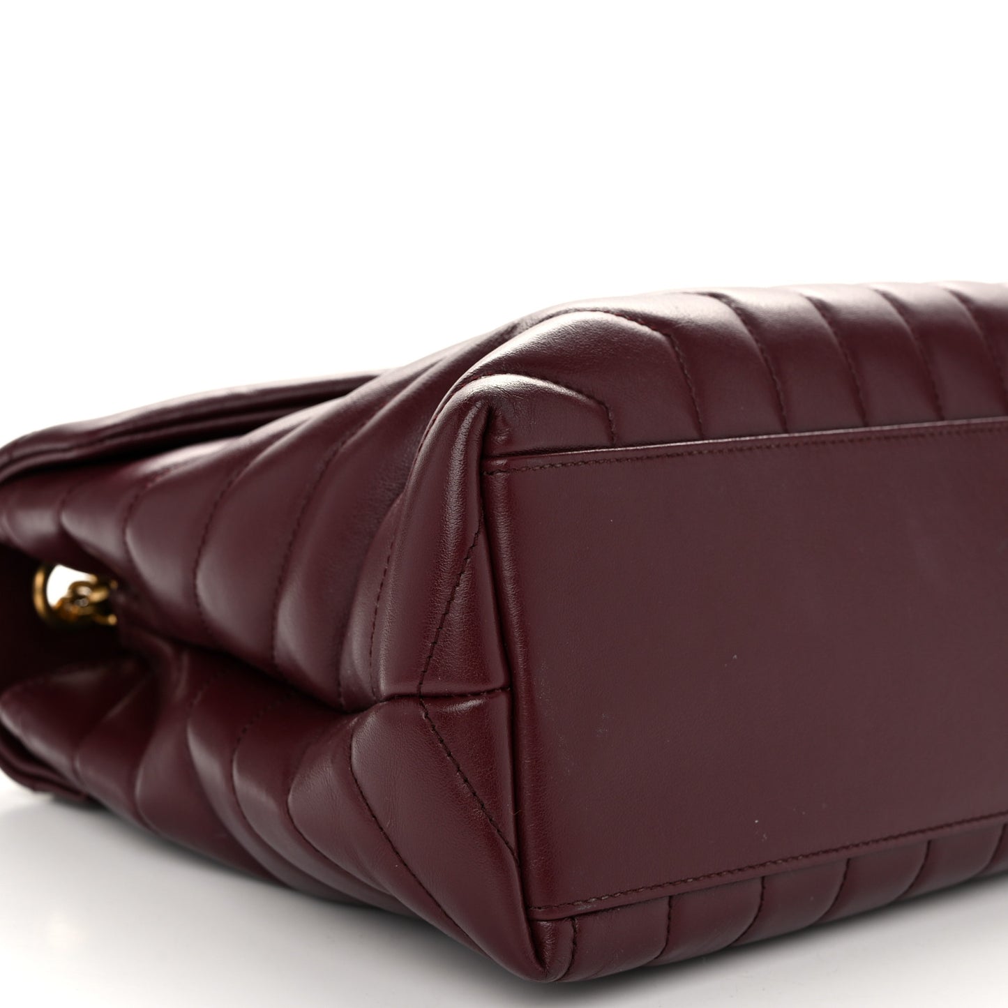 Calfskin Y Quilted Monogram Medium Loulou Chain Satchel Rouge Legion