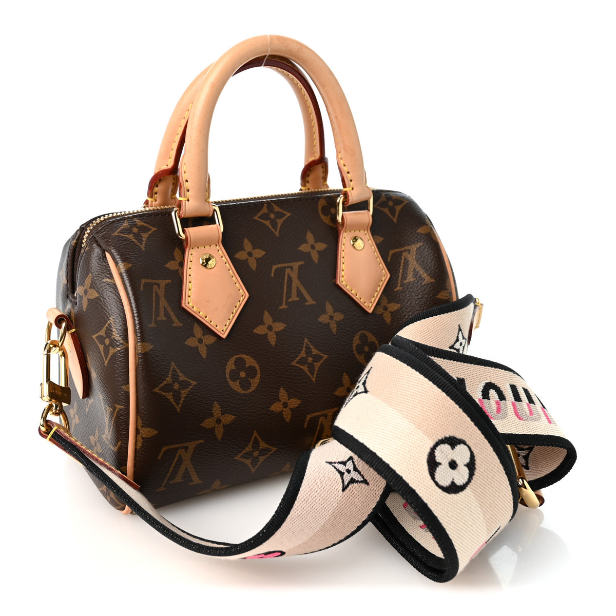 Louis Vuitton Monogram Speedy Bandouliere 20 Black 3 of 10