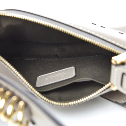 Chloe Shiny Calfskin Small Marcie Saddle Shoulder Bag Motty Grey 5 of 10