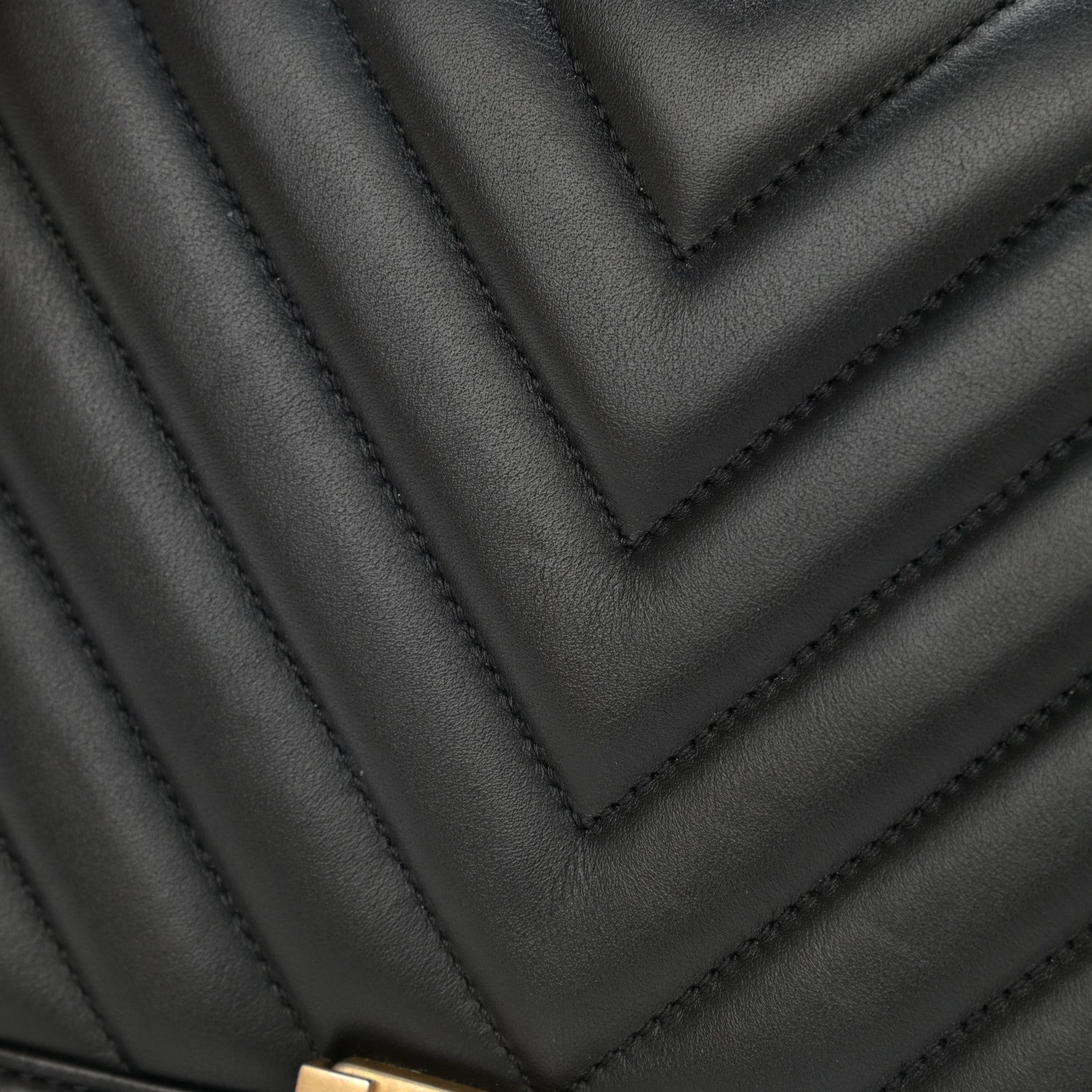 Chanel Calfskin Chevron Quilted New Medium Boy Flap Black 12 of 15