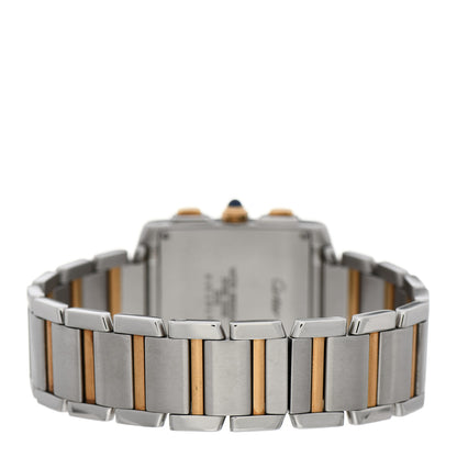 Cartier Stainless Steel 18K Yellow Gold 28mm Tank Francaise Chrono Reflex Quartz Watch 3 of 4