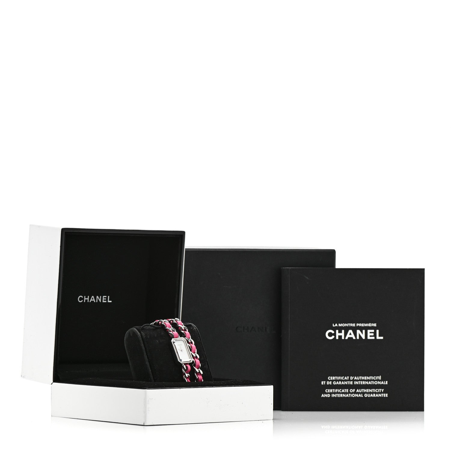 Chanel Stainless Steel Lambskin Mother of Pearl 16mm Premiere Rock Triple Row Quartz Watch Pink 5 of 5