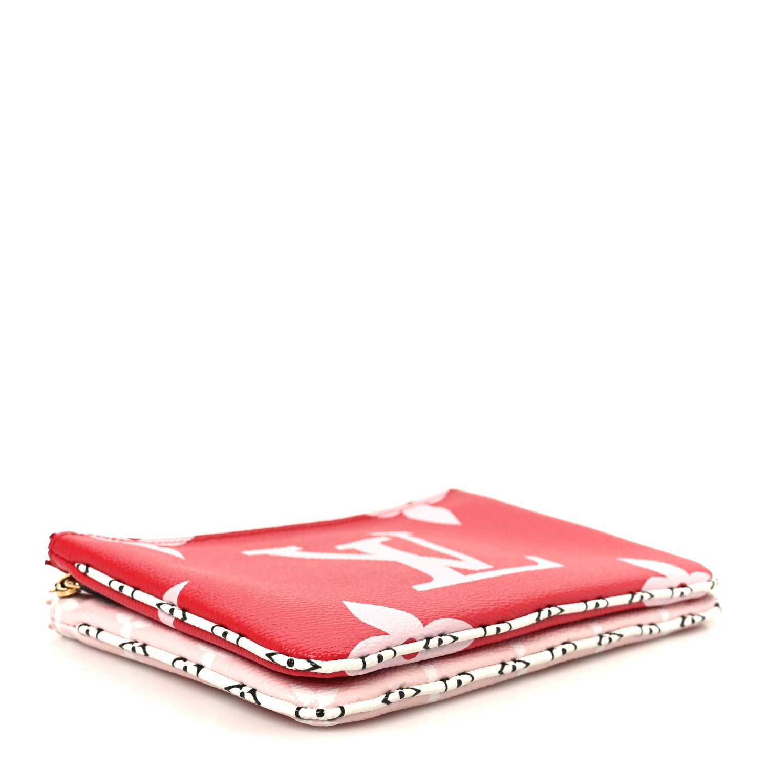 Louis Vuitton Monogram Giant Double Zip Pochette Rouge 4 of 11