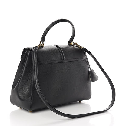 Celine Grained Calfskin Classique 16 Top Handle Bag Black 2 of 8