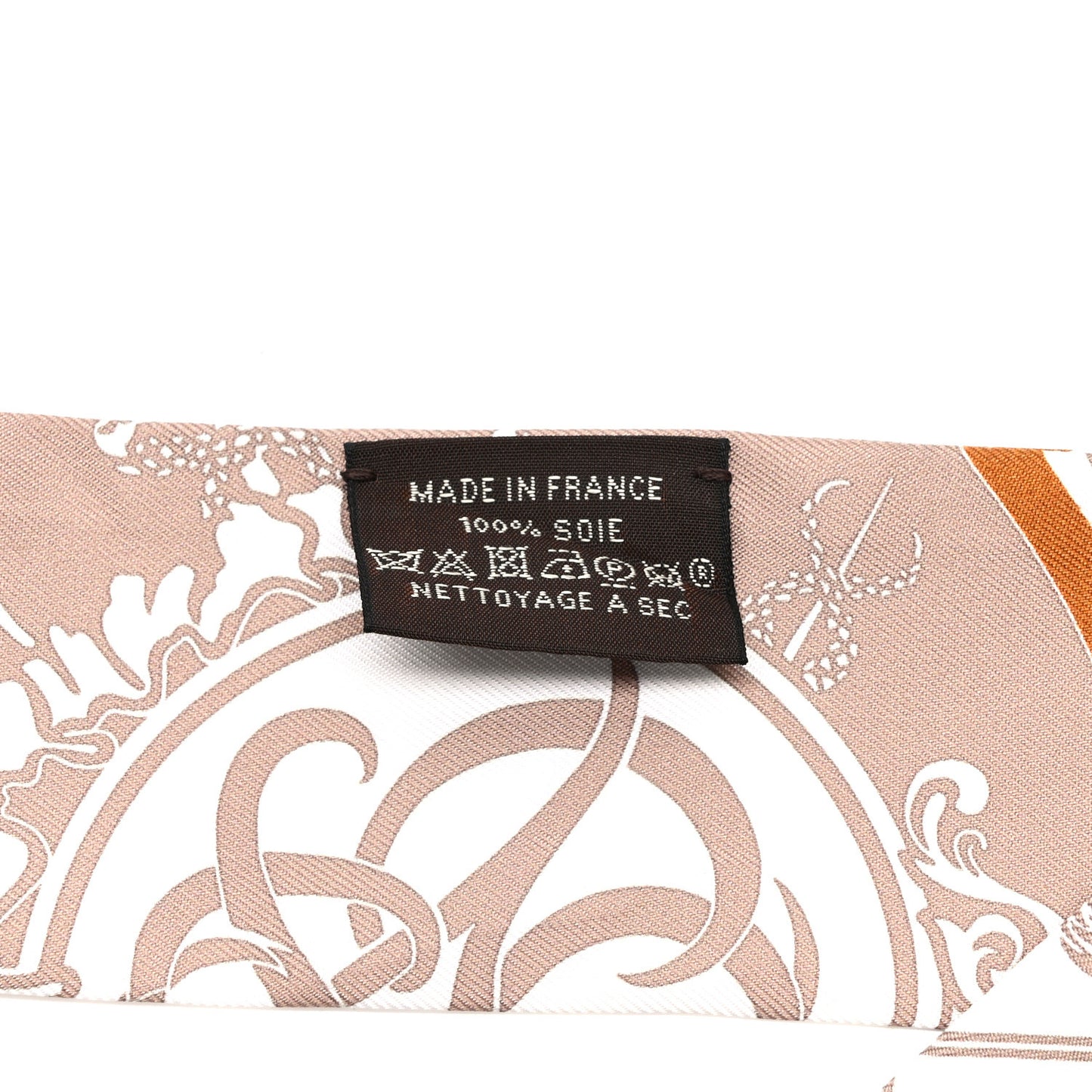 Silk Ex-Libris Twilly Beige White Caramel