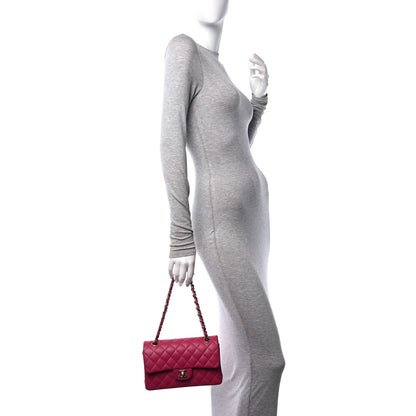 Chanel Caviar Quilted Small Double Flap Fuchsia 2 of 13