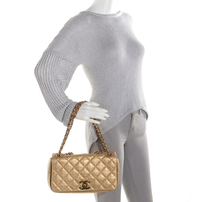 Chanel Calfskin Quilted Medium Pondichery Flap Gold 2 of 8