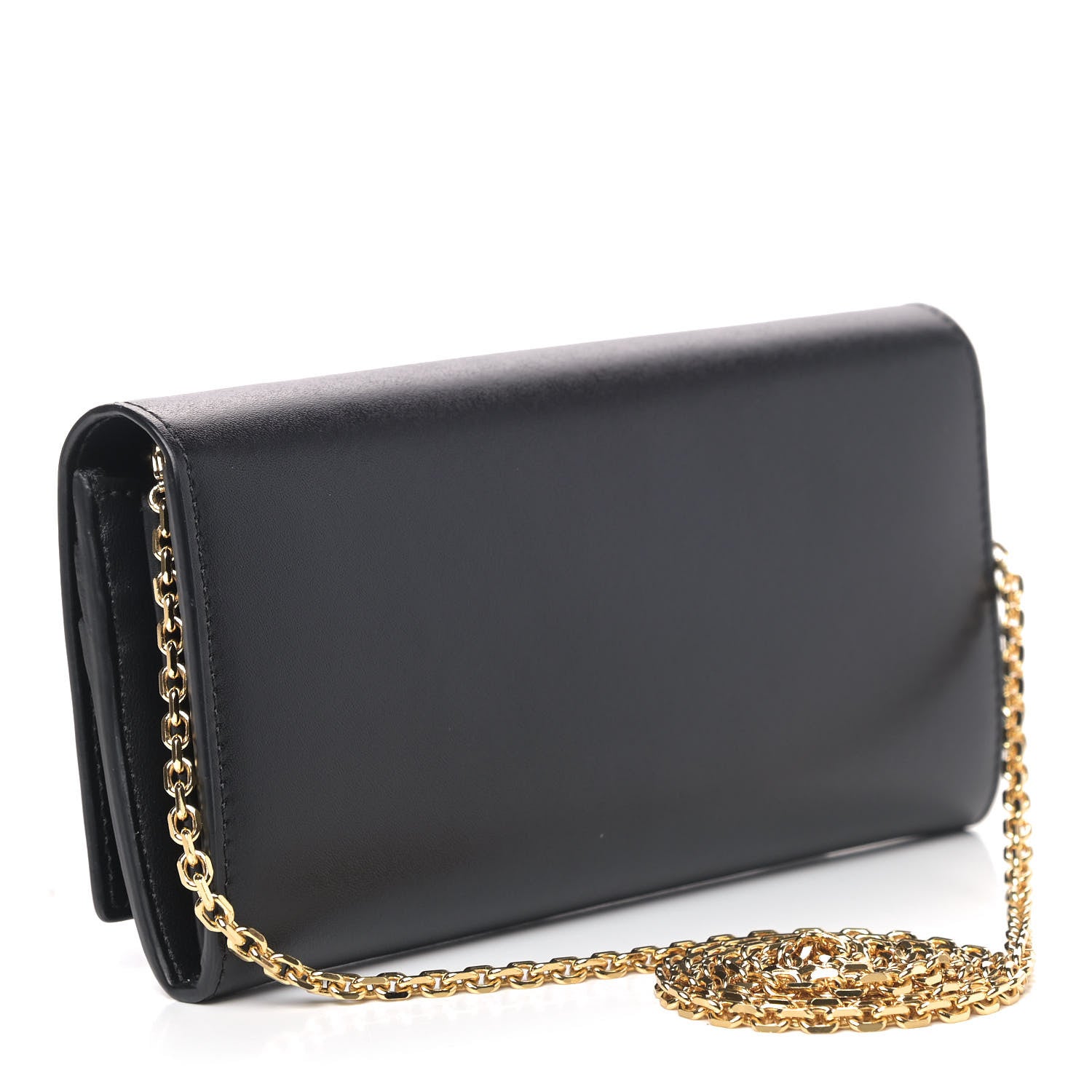 Fendi Vitello Liberty Century Lucido By The Way Continental Wallet On Chain Black 2 of 4