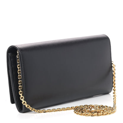 Fendi Vitello Liberty Century Lucido By The Way Continental Wallet On Chain Black 2 of 4