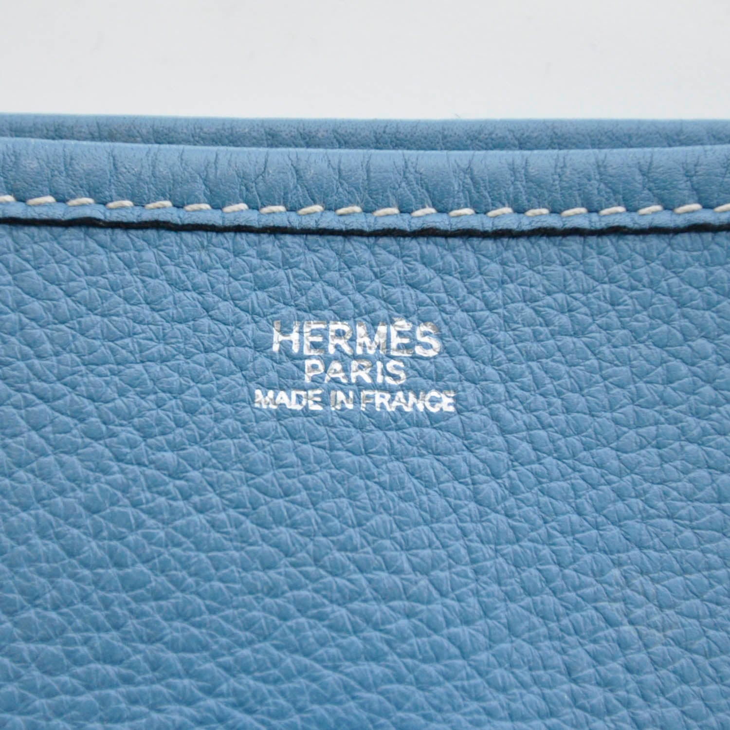 Hermes Togo Evelyne II GM Blue Jean 6 of 8