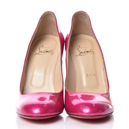 Christian Louboutin Patent Glitter 100 Pumps 37 Pink 2 of 11