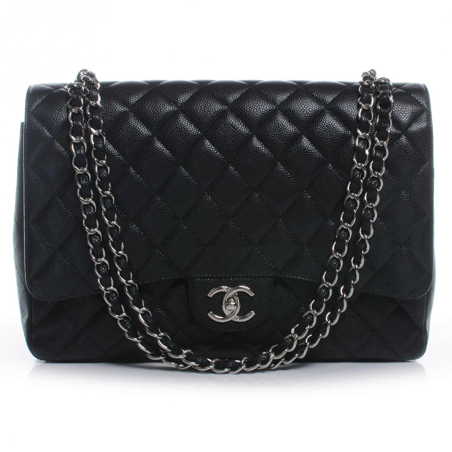 Chanel Caviar Maxi Single Flap Black 1 of 8