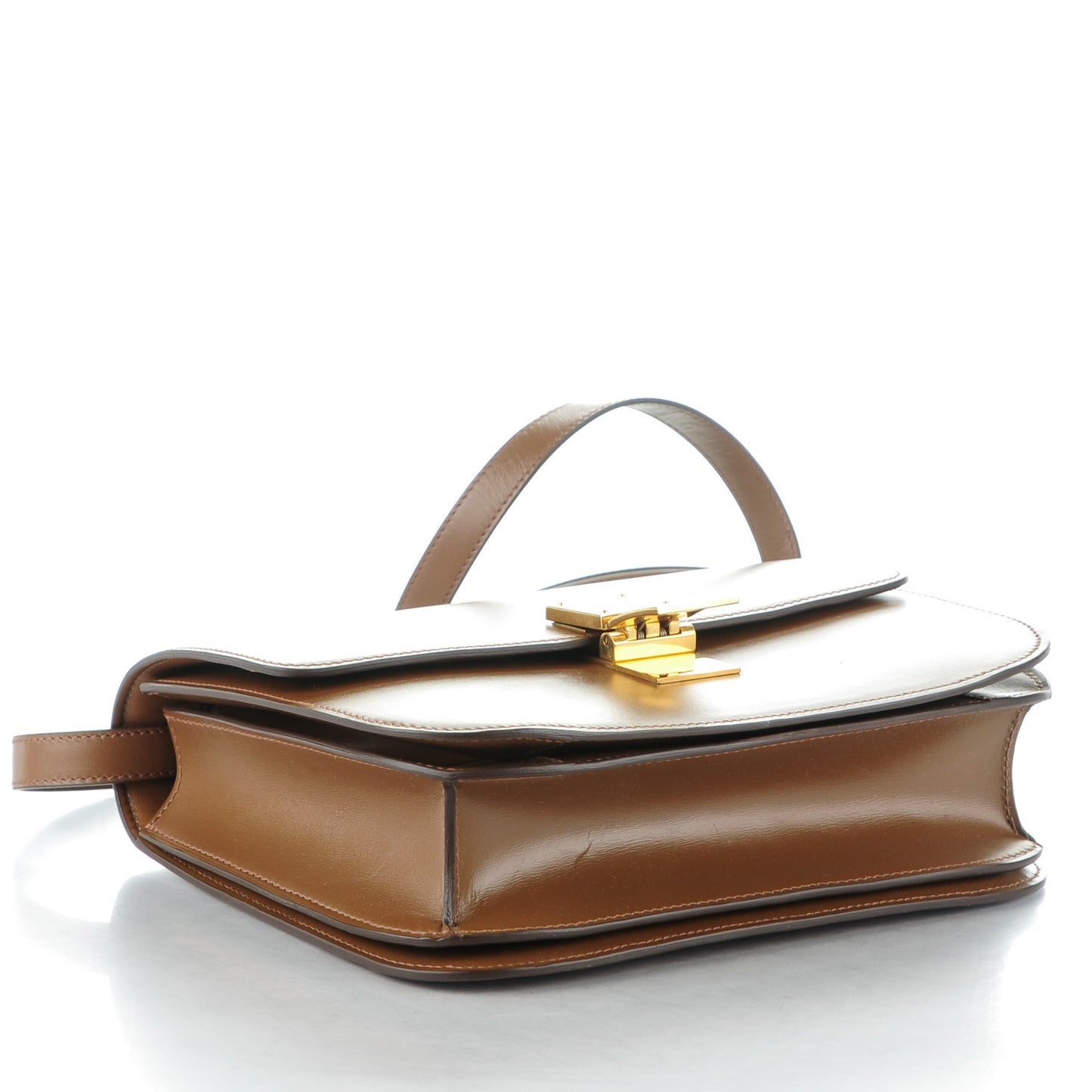 Box Calfskin Medium Classic Box Flap Bag Camel