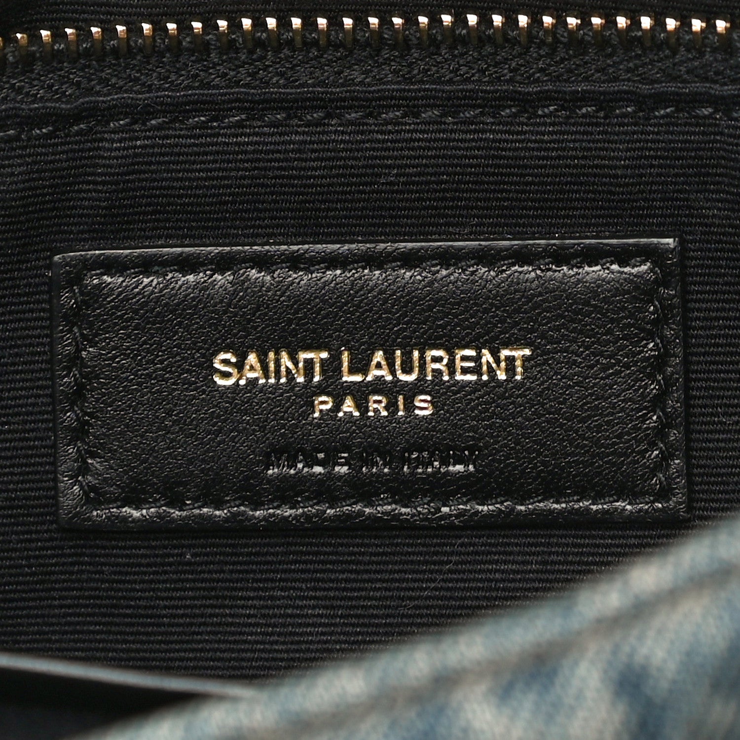 Saint Laurent Denim Quilted Small Loulou Puffer Monogram Chain Satchel Blue Cinnamon 6 of 9