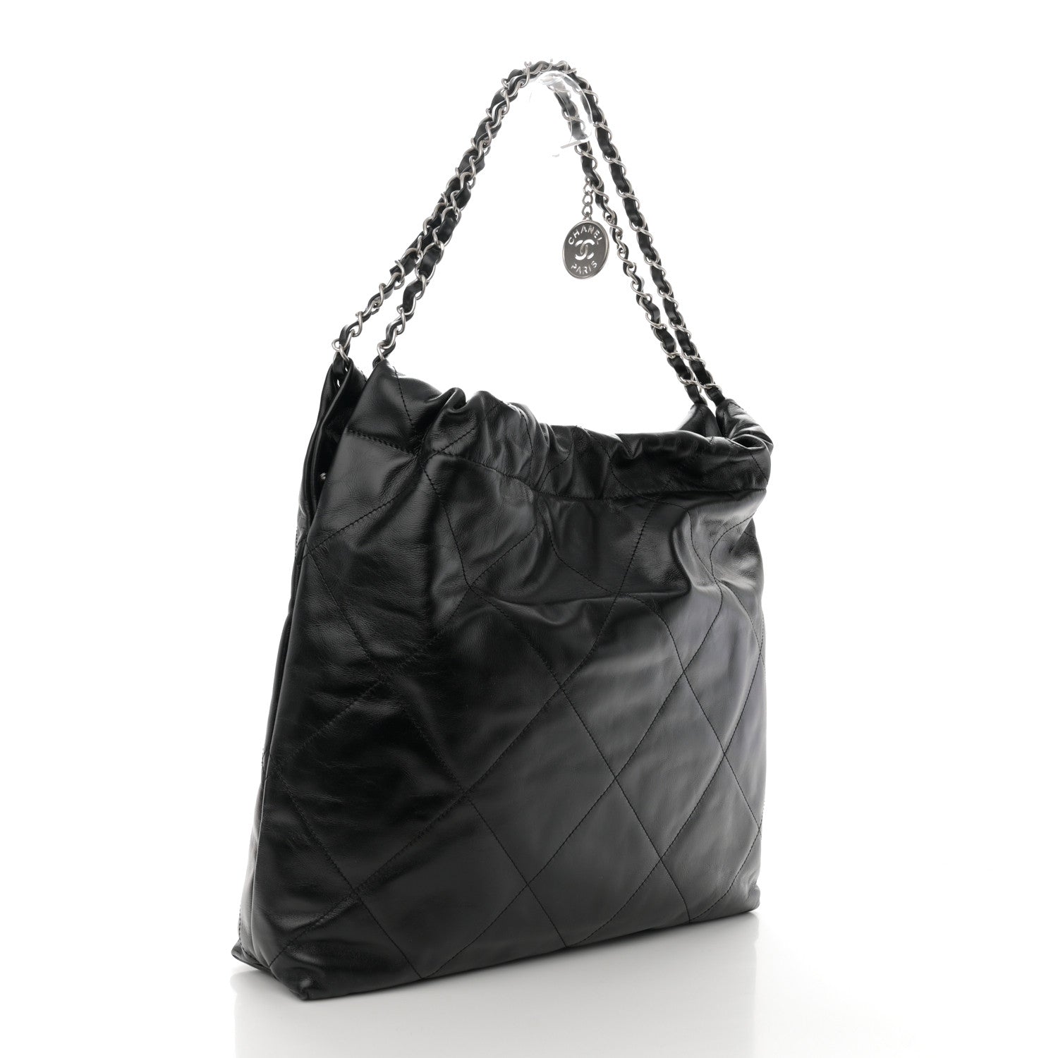 Chanel Shiny Calfskin Quilted Chanel 22 Black 4 of 11