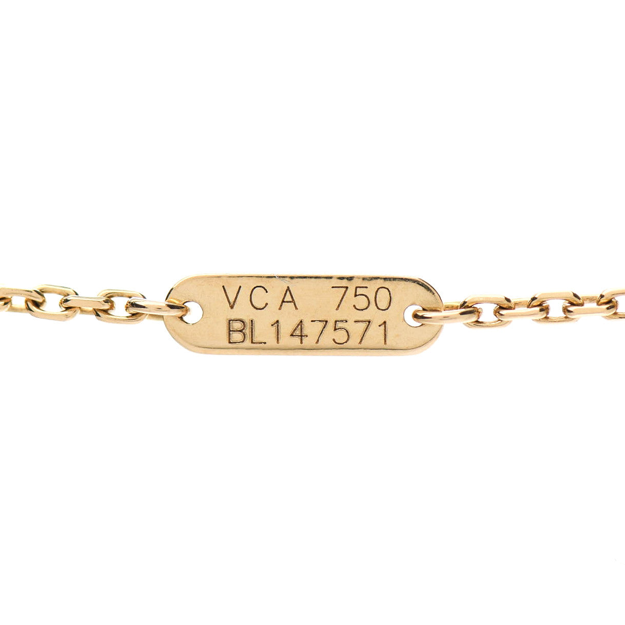 18K Yellow Gold Carnelian Vintage Alhambra Pendant Necklace