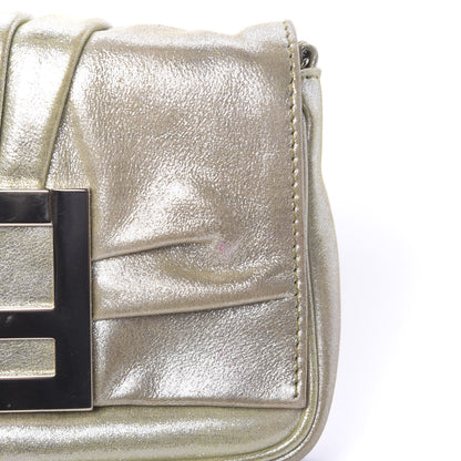 Fendi Metallic Calfskin Mia Pochette Silver 10 of 15