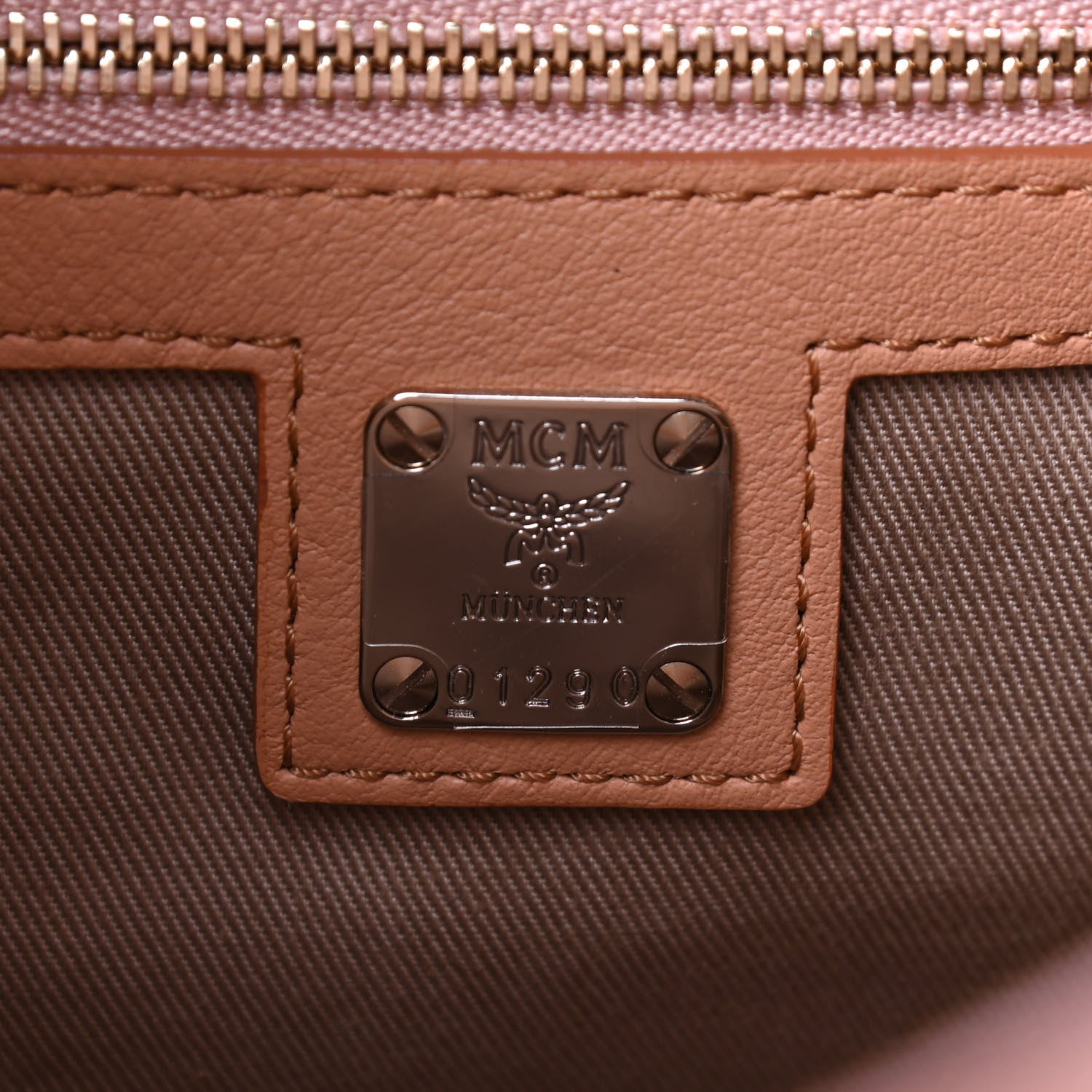 MCM Calfskin Ottomar Monogram Medium Klara Hobo Sandstone 8 of 9