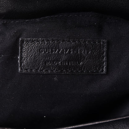 Saint Laurent Calfskin Quilted Medium Loulou Puffer Monogram Chain Satchel Black 6 of 10