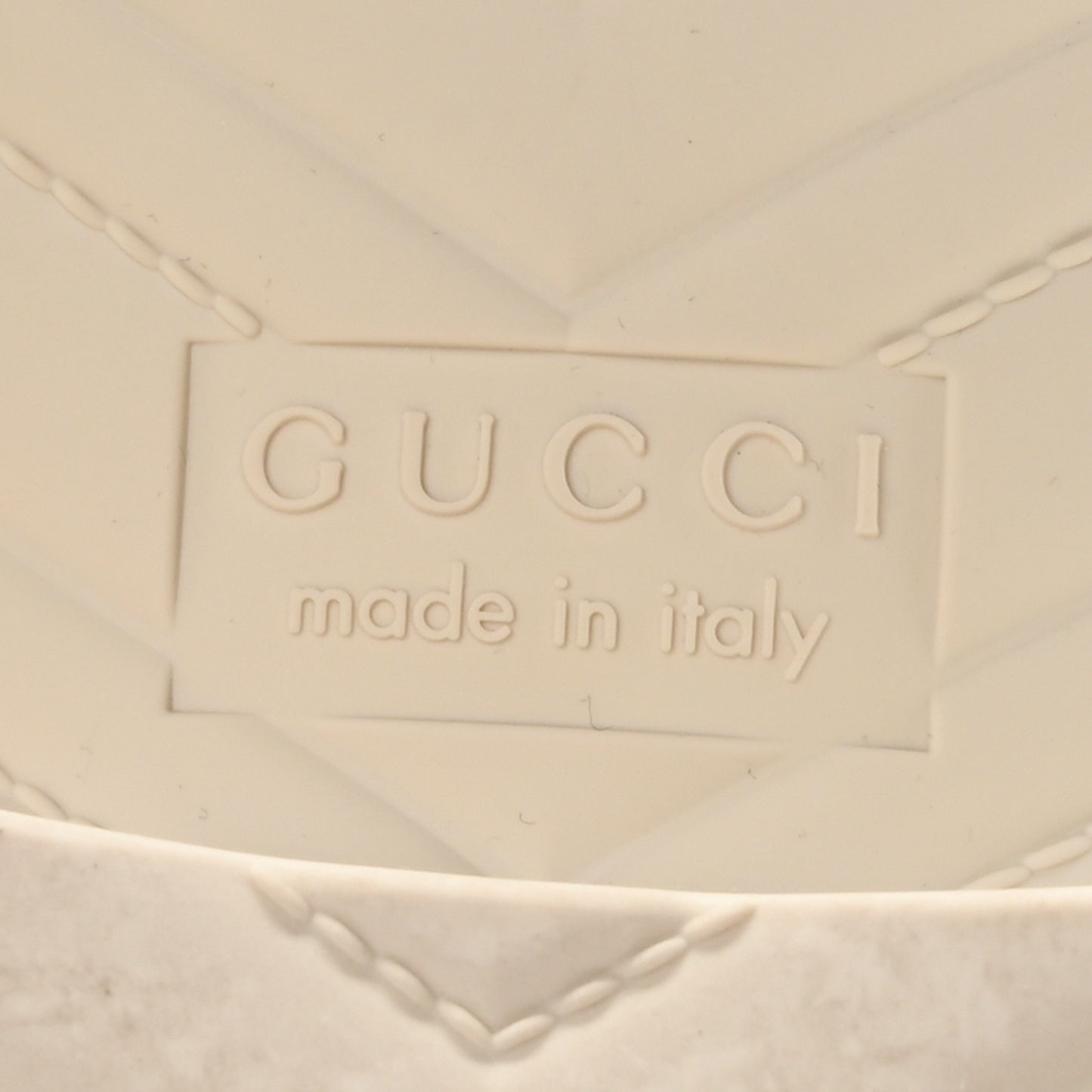 Rubber Gucci Logo Womens Platform 20/60mm Slide Sandals 36 Mystic White