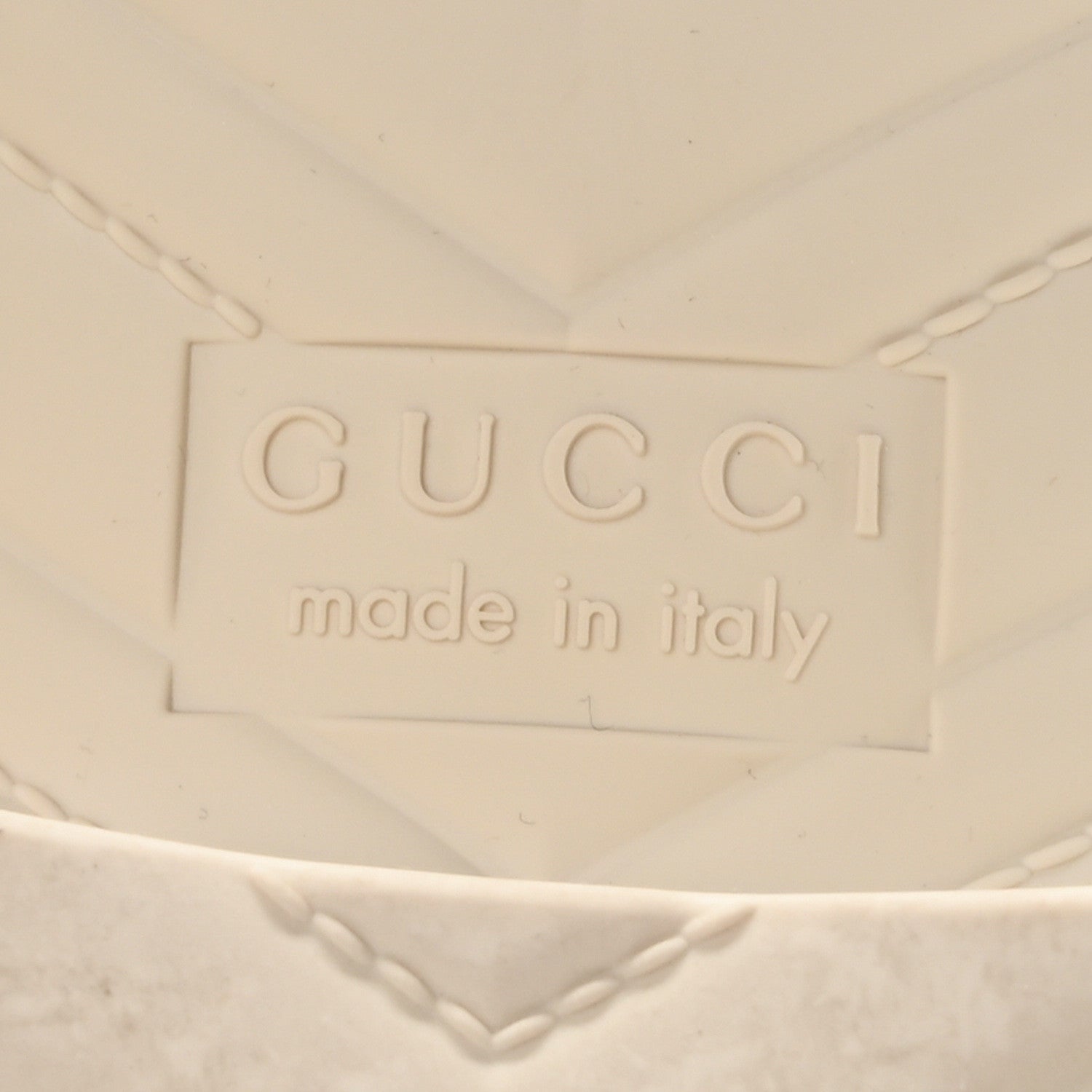 Gucci Rubber Gucci Logo Womens Platform 20/60mm Slide Sandals 36 Mystic White 7 of 8
