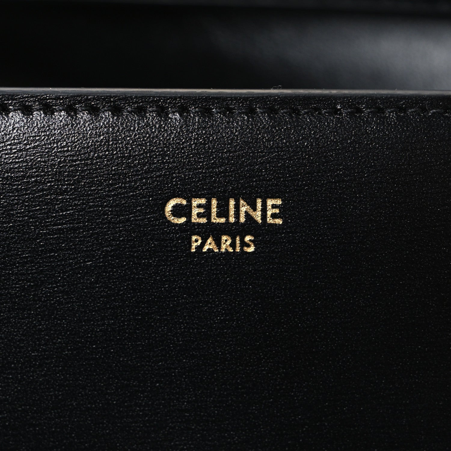 Celine Shiny Calfskin Triomphe Margo Wallet on Chain Black 6 of 10