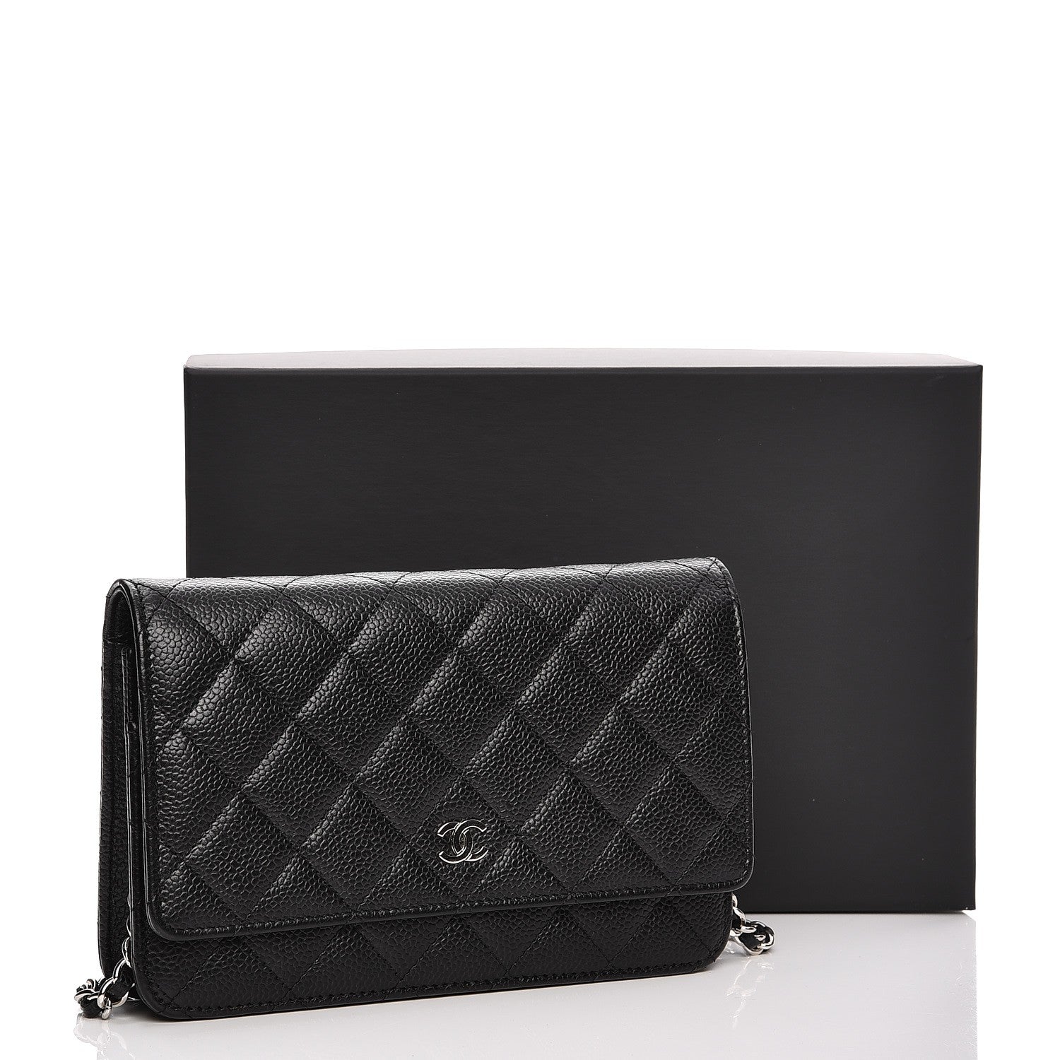 Chanel Caviar Quilted Wallet On Chain WOC Black 9 of 9