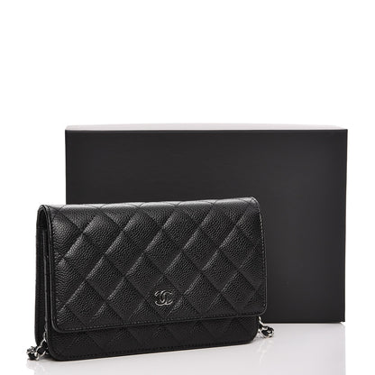 Chanel Caviar Quilted Wallet On Chain WOC Black 9 of 9