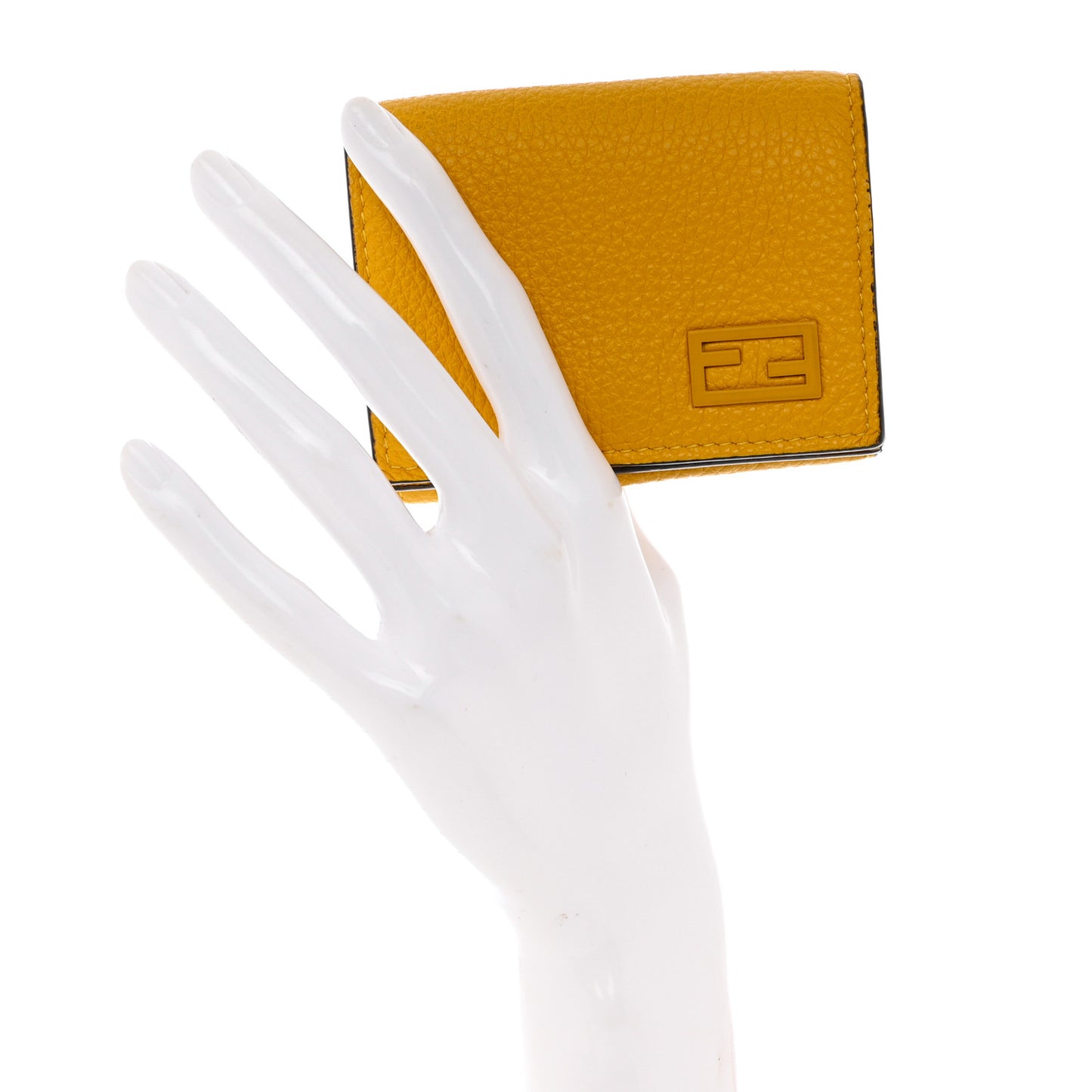 Cuoio Romano Monochrome Tri-Fold Wallet Sunflower