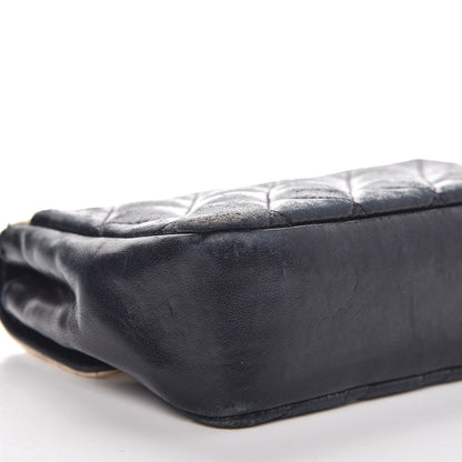 Chanel Lambskin Quilted Bicolor Extra Mini Flap Navy White 12 of 16