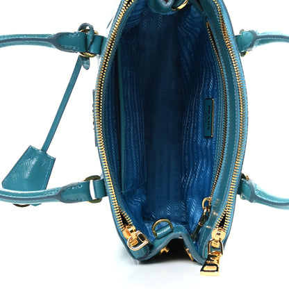 Prada Saffiano Vernice Mini Galleria Double Zip Tote Voyage 5 of 9