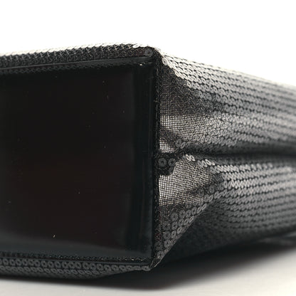 Prada Sequin Mesh Small Tote Bag Black 11 of 11