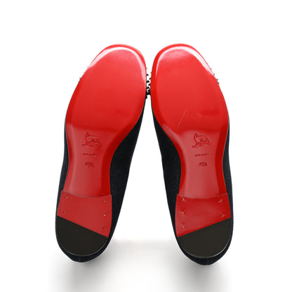Christian Louboutin Denim Mens Harvanana Spikes Flats 45.5 Multicolor 5 of 11