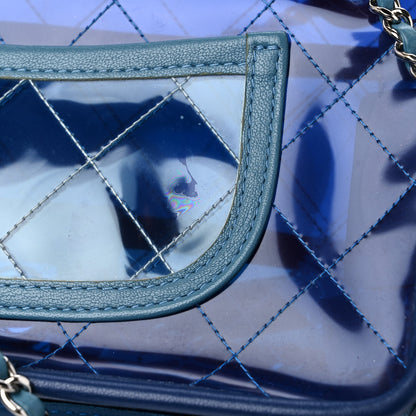 Chanel PVC Lambskin Stitched Mini Coco Splash Flap Blue 10 of 10