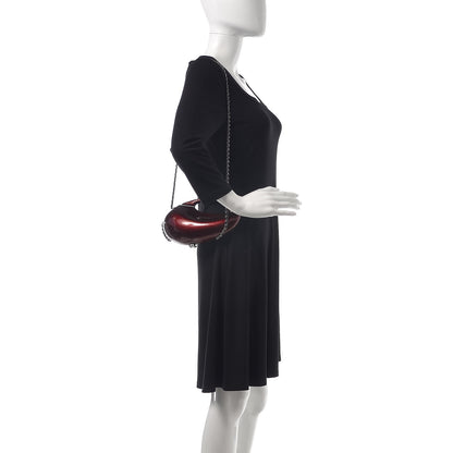 Chanel Patent Minaudiere Clutch Dark Bordeaux 2 of 8