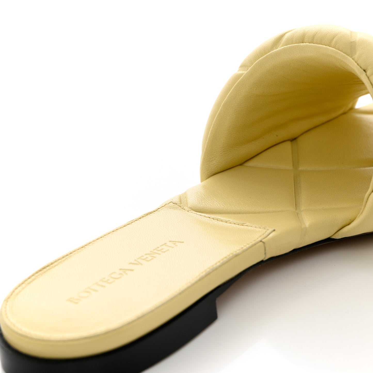 Nappa Quilted Rubber Lido Flat Sandals 39 Moon Beam