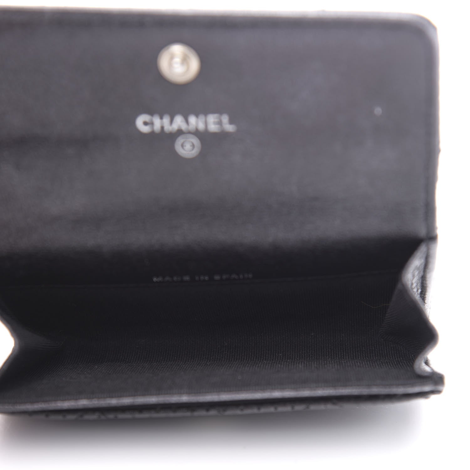 Chanel Lambskin Perforated Quilted Card Holder Grey 5 of 11